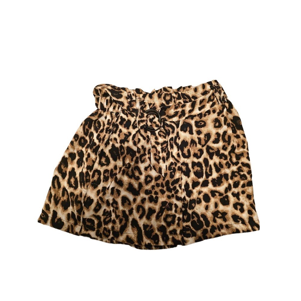 Love Tree Leopard Print Paperbag‎  Shorts Medium
